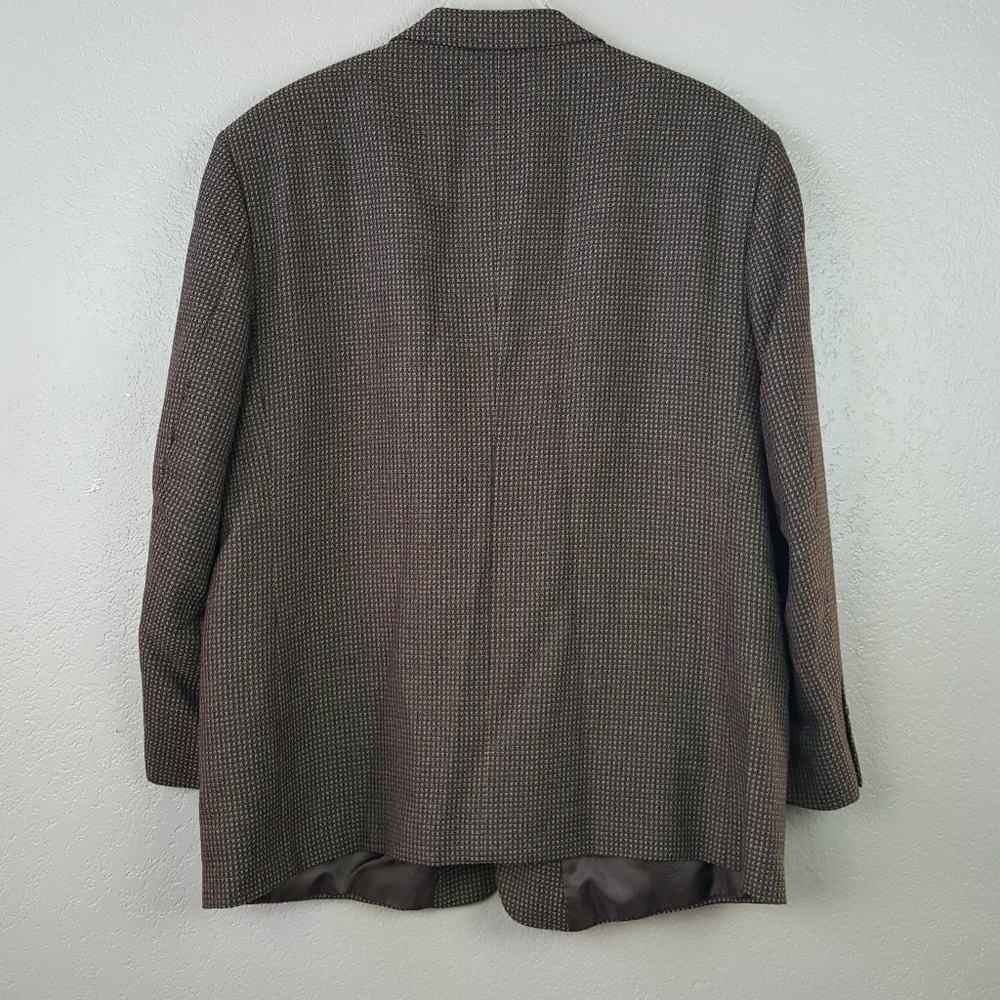 André Vachon Wool Alpaca Multicolor Brown Blazer 46S - Picture 3 of 8